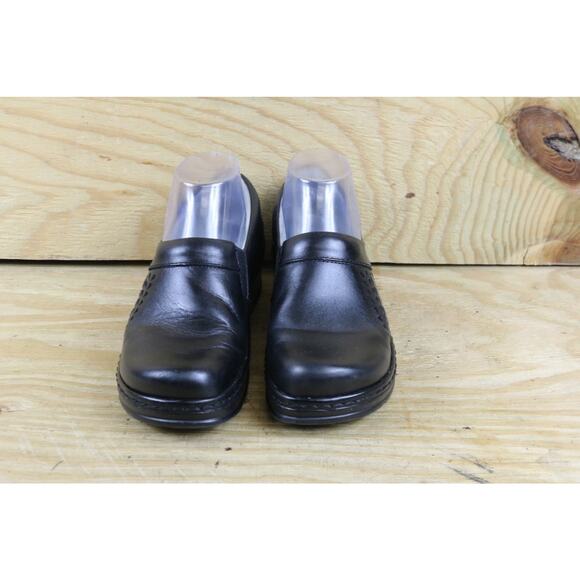 Klogs Naples Womens 7M Black Leather Clogs Mules Comfort Shoes - Picture 2 of 7